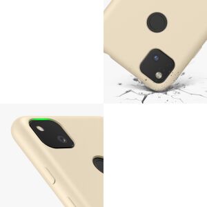 kwmobile Cream Silicone Case for Google Pixel 4a - Shockproof Protection - Phone Case
