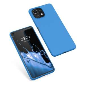 kwmobile Xiaomi Mi 11 Lite 5G silicone case, blue, 3/4 view - Phone Case