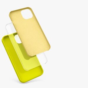 kwmobile iPhone 13 Lemon Yellow Silicone Case - Exploded View - Phone Case