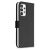 kwmobile Samsung Galaxy A52 schwarze Brieftasche Hülle Seitenansicht