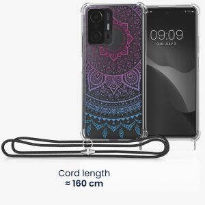 kwmobile Xiaomi 11T/11T Pro Mandala Silicone Case with Neck Strap - Kwmobile