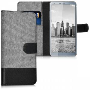 kwmobile LG G6 Grey Textile Wallet Case with Card Slots - Kwmobile