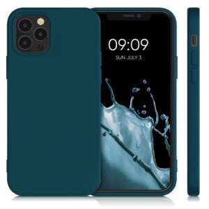 Tok Apple iPhone 12 / iPhone 12 Pro zielone silikonowe etui, pełny widok - Kontakty telefoniczne