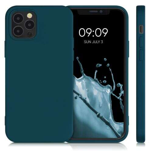 Tok Apple iPhone 12 / iPhone 12 Pro zielone silikonowe etui, pełny widok