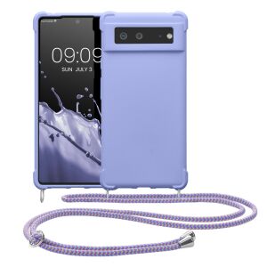 kwmobile Google Pixel 6 purple silicone case with lanyard - Phone Case