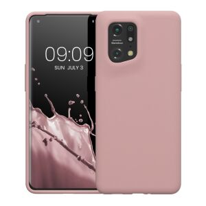 Kwmobile OPPO Find X5 pink silicone case on phone - Phone Case