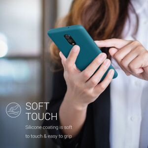 kwmobile OnePlus 6T grüne Silikonhülle, Soft-Touch - Handyhüllen