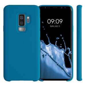 kwmobile Samsung Galaxy S9 Plus Karibikblaue Silikonhülle auf Telefon - Handyhüllen