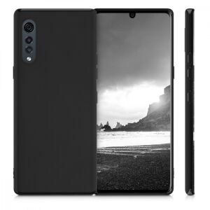 kwmobile Czarne Silikonowe Etui do LG Velvet - Widok z przodu i z tyłu - Nonbrand Kontakty telefoniczne