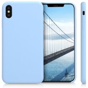 kwmobile light blue iPhone XS Max silicone case multiple angles - Nonbrand Phone Case