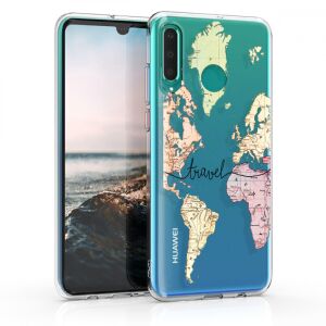 kwmobile Huawei P30 Lite case with world map on phone - Phone Case