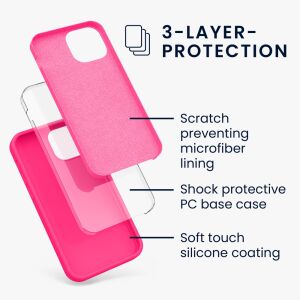 Неонов розов калъф Kwmobile за iPhone 13 mini с 3-слойна защита - Технически статии и електроника