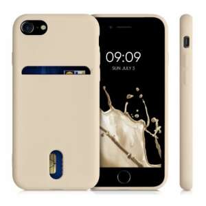 kwmobile husă silicon crem pentru iPhone 8 / 7 / SE (2020) cu suport card, multiple vederi - Huse telefon