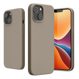 Kwmobile кафяв силиконов калъф за iPhone 14, изглед под ъгъл - Технически статии и електроника