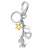 Navaris unicorn keychain with star, heart, and cloud charms