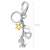 Navaris unicorn keychain with star, heart, and cloud charms, 12 cm long