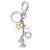 Navaris unicorn keychain with star, heart, and cloud charms