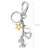 Navaris unicorn keychain with star, heart, and cloud charms, 12 cm long