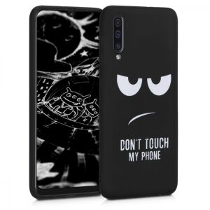 kwmobile Funny Black 'Don't Touch My Phone' Case for Samsung Galaxy A50 - Phone Case