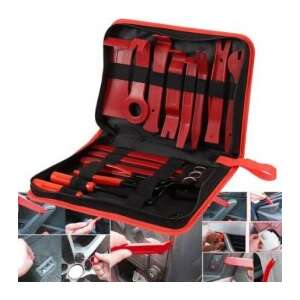 Car Trim Removal Tool Kit, 19 Piece Set, Red, for Removing Trim, Panels, and Fasteners - Hand tool