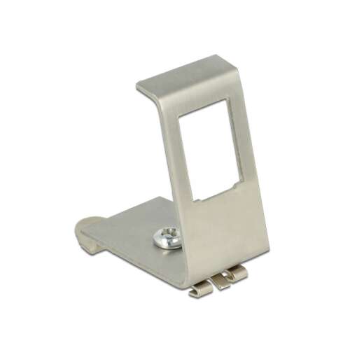 Delock Keystone metal mount for 1 port DIN rail