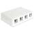 Delock Keystone wall mount box with 8 ports for network cables