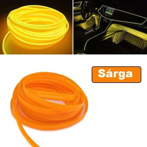 Yellow LED strip for car interior decoration, 3 meters long, 10 colors available