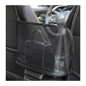 Black mesh car organizer for storage between seats - Car Organizer