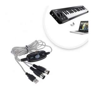 USB MIDI cable adapter for connecting MIDI keyboards to computers - USB Adapter