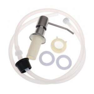 Stainless steel soap dispenser with pump, tube, and mounting parts - Soap Dispenser