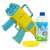 Fru Blu Mega Bubble Blaster, yellow and blue bubble gun with 24 holes, includes bubble solution and tray