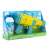 Fru Blu Mega Bubble Blaster, yellow and blue bubble gun with 24 holes, includes bubble solution and tray, packaging