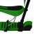 Pepita 3-in-1 kids scooter with push handle and LED wheels - Ladybug #green, close-up of the rear wheel and platform