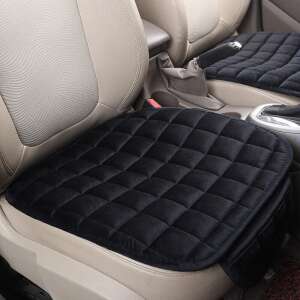 Black car seat cushion with non-slip backing - Car seat cover