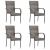 4 db Szürke Polyrattan Kertiszék – Rakásolható 183667567