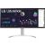 LG 34WQ650-W 34-inch UltraWide monitor displaying charts and data