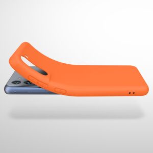 Husă silicon portocalie Kwmobile pentru Samsung Galaxy S21 FE, husă flexibilă pentru telefon - Kwmobile