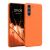 Kwmobile orange silicone case for Samsung Galaxy S21 FE, full coverage phone protection