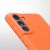 Close up of Kwmobile orange Samsung Galaxy S21 FE case camera protection