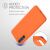 Kwmobile Samsung Galaxy S21 FE orange case with added protection, raised bumper edges