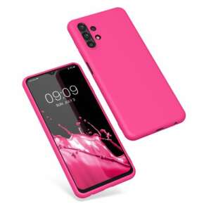 Kwmobile silicone phone case for Samsung Galaxy A13, pink, front and back view - Phone Case