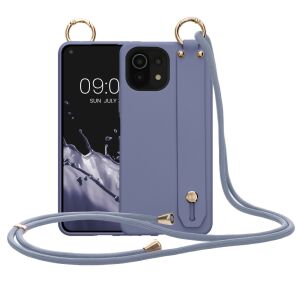 Kwmobile Xiaomi Mi 11 Lite 5G case with lanyard, light blue color - Phone Case