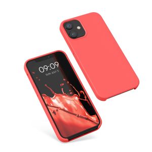 kwmobile iPhone 12 mini pink silicone case angled view - Nonbrand Phone Case