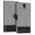kwmobile ZTE Blade L7 grey textile flip case back view