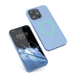 kwmobile iPhone 13 Pro Силиконов калъф - Син, със съвместимост MagSafe - Технически статии и електроника