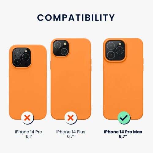 Kwmobile tok Apple iPhone 14 Pro Max telefonhoz, szilikon, naranc...