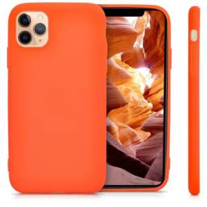 Husă silicon portocalie pentru iPhone 11 Pro Max, oferind protecție și stil - Huse telefon