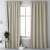 Lola curtains with Jemidi curtains, beige, 140 x 250 cm, polyester, hanging on a window