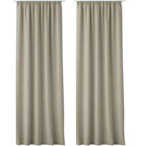 Lola curtains with Jemidi curtains, beige, 140 x 250 cm, polyester - Curtain