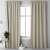 Lola curtains with Jemidi curtains, beige, 140 x 250 cm, polyester, hanging on a window